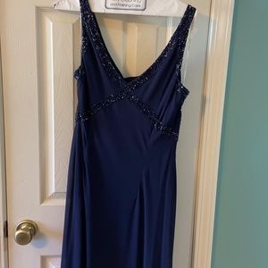 Navy Blue cocktail dress.